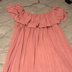 Blush pink maternity dress